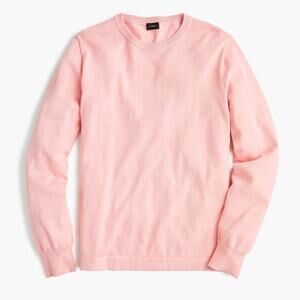 J Crew Crewneck Sweater-Tee Light Pink Men's Large 100% Cotton Shirt